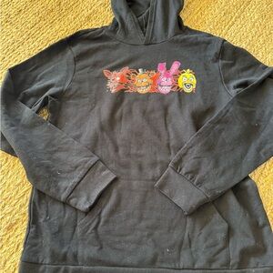 Five Nights at Freddy’s Big Boys Kids Black Sweatshirt Hoodie Size XL NWOT